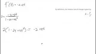 Find the relative and percentage rate of change of a function 1