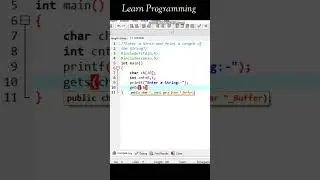 Enter a String and Print a Length of the String #shorts