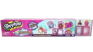 Shopkins World Vacation Season 8 Boarding to Europe Mega Pack Unboxing Toy Review