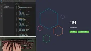 ASMR Programming - Simple Animated HTML 404 Page - No Talking