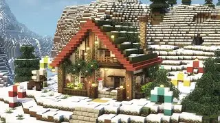 [Minecraft] 🎄🎅🏻Christmas Cottage Tutorial / Mizuno's 16 Craft Resource Pack