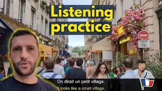 Easy French Listening Practice in Paris |  (FR/EN Subtitles) Vlog Paris