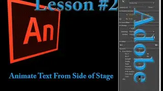 Adobe Animate CC Lesson #2 - Animate Text From Side of Stage