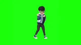 Boy dancing animation on green screen free copyrights