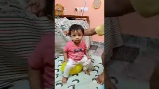 Funny baby funny father fun with balloon#shorts