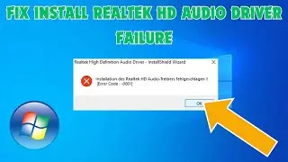 How to Fix Install Realtek HD Audio Driver Failure