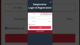 Responsive Login and Registration Form in HTML and CSS | #shorts