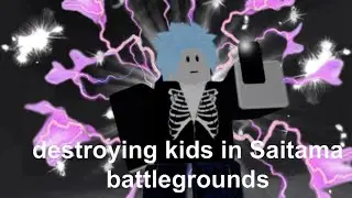 Destroying kids in saitama battlegrounds | Roblox the strongest battlegrounds