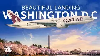 Beautiful landing in Washington D.C (4K)