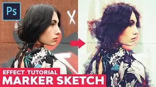 Marker Sketch Photoshop Effect | Adobe Photoshop Tutorial