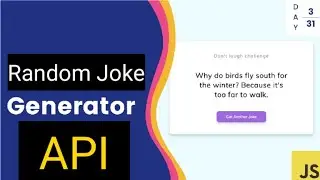 How to create random joke generator API website in JavaScript