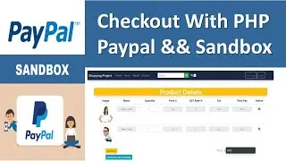 PHP checkout with paypal -  sandbox free account | ecommerce website tutorial