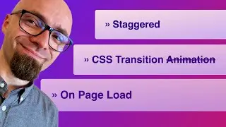 Stunning Staggered CSS Animation/Transition on Page Load