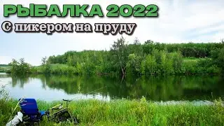 РЫБАЛКА 2022 . ПИКЕР НА ПРУДУ.  Дождь рыбалке не помеха .