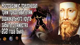 Нострадамус предсказал трем представителям зодиакального круга забыть о тяжестях 2021 года Быка