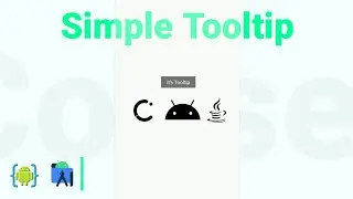 How to create Tooltip AIDE or Android Studio | Create Tooltip using Java || Codser Codroid