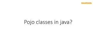 The pojo classes in java 8 with example | Java tutorial of absolute beginners