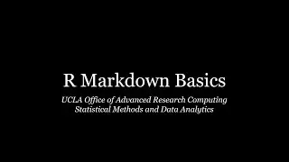 R Markdown Basics