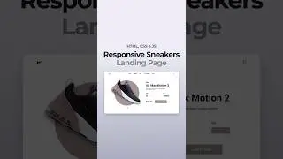 Responsive Sneakers Landing Page Using HTML CSS And JavaScript