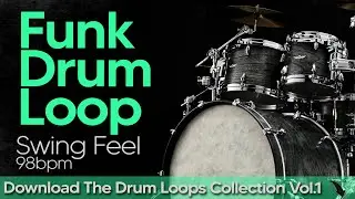 Funk Drum Loop / Swing Feel / 98bpm