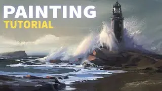 This is How I Paint an Environment from Scratch ( Digital Painting Tutorial )