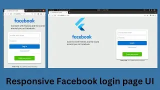 Responsive Design in Flutter || Responsive Facebook login page UI in Flutter ||
