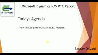 How To Add LeaderDots in RDLC Reports