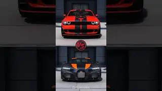 Dodge Challenger vs Bugatti Chiron Super Sport battle! Who will win? 😎