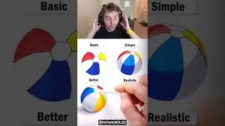 How To Draw Beach Ball Noob Vs Pro