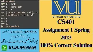 CS401 Assignment 1 solution 2024 | cs401 assignment 1 solution | Cs401 Assignment 1 spring 2024