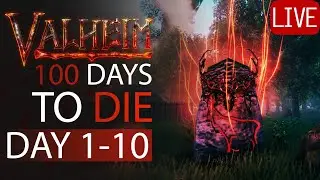 The Hellish World Seed | 100 Days to Die Valheim Challenge | Day 1-10 | Xaines World Live