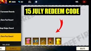 Free fire 15 july redeem code | free fire redeem code today | ff today 15 july redeem code