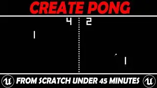 How to make pong in one video Unreal engine blueprints tutorial (UE4 beginner tutorial)