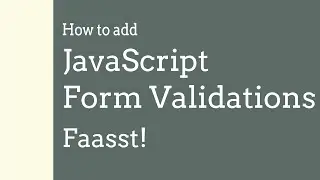 JavaScript Form Validation Tutorial