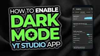 Activate DARK MODE in YouTube Studio App