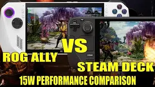 Mortal Kombat 1 - ROG Ally vs Steam Deck (SteamOS 3.5) | 15w Showdown | Lowest Wattage for 60 (Ally)