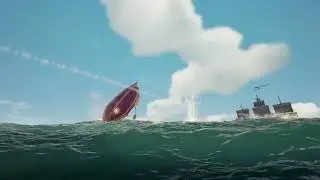 funny megalodon doesn't like this sloop... sea of thieves