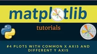 Matplotlib Plotting Tutorials : 004 : Plots with common X axis and different Y axis