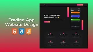 How To Make A Responsive Trading App Website Design Using HTML/CSS/JS