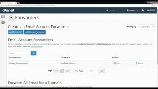 How to forward all email from one domain to another in cPanel - Course +HD + Latest - P50