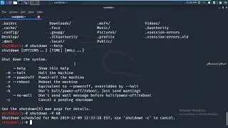 Command to Shutdown Kali Linux from Terminal with Example