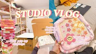 Tufting TONS of items for orders, making a new pegboard!! | Studio Vlog 46 | Small business vlog