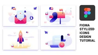 Figma iconography tutorial: How to create stylized icons design in figma for latest UIUX design