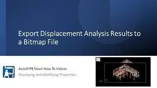 Export Displacement Analysis Results to a Bitmap File