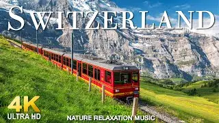 FLYING OVER SWITZERLAND (4K UHD) - Relaxing Music Along With Beautiful Nature Videos - 4K Video HD