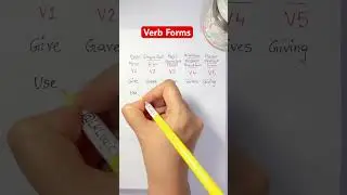Verb Forms in English V1 / V2 / V3 / V4 / V5
