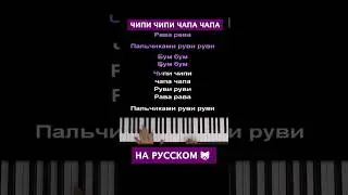 ЧИПИ ЧИПИ ЧАПА ЧАПА на русском 🐱💃 ● short piano karaoke ●