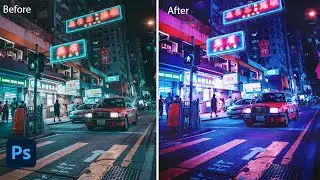 how to create cyberpunk 2077 city effect in photoshop