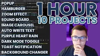 10 JavaScript Projects in 1 Hour - Coding Challenge 🔥