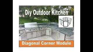 DIY Outdoor Kitchen diagonal corner module